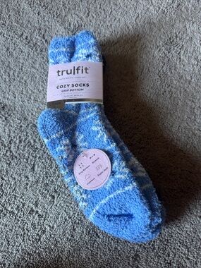 TruFit Cozy Fuzzy Grip Socks Soft Socks 3 Pair (Shoe SIZE 5-10, Sock 9-11)